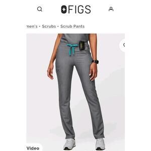 Womens Figs Scrubs Medium Petite Set Of 2 Pants Yola Yoga Gray